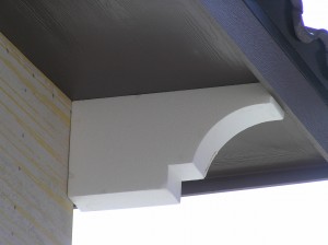 Foam Corbels being installed pror to Stucco