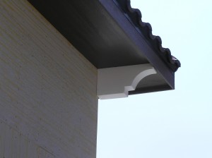 Foam Corbels being installed pror to Stucco