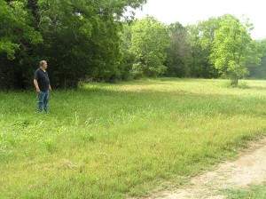 Front of lot next to road