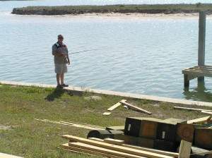 Vic with Rod and Reel  found at POC Boat Dock