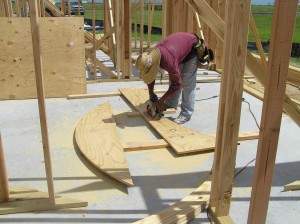 Cutting parts for circular stairs