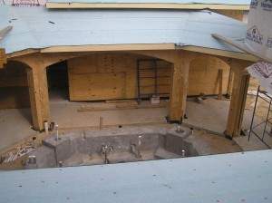 View of Courtyard from Upstair Stairway 