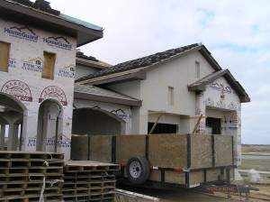 Front of house,Rock- Paper area Stucco-Hardie area