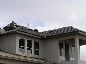 Clay tile on roof over bedroom 4/5