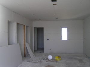Sheetrock in Gameroom