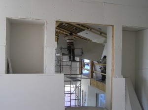 Sheetrock in Gameroom