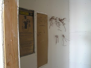 Sheetrock in A/V room