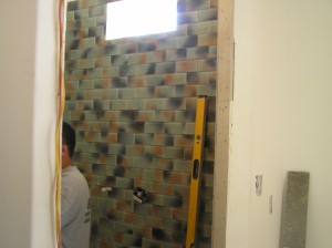 Tile installed in Master Bath, not grouted yet