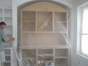 Wine rack/Hutch in Dining Room that Brad the cabinet maker built