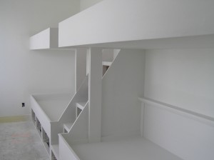 Bunk bed in Small Bunkroom -painted