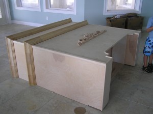 Stove vent hood ready to be painted