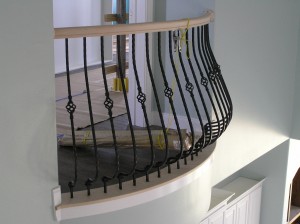 Balcony with rails