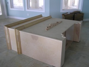Stove vent hood ready to be painted