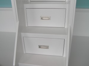 Cabinet Pulls on Bunk bed stair drawers