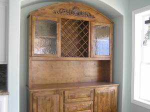 Hutch with Wine Rack added
