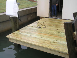 Gator Lifter Ramp at Dock